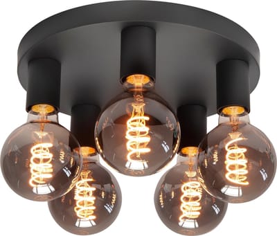 HighLight plafondlamp Basic 5 lichts - zwart