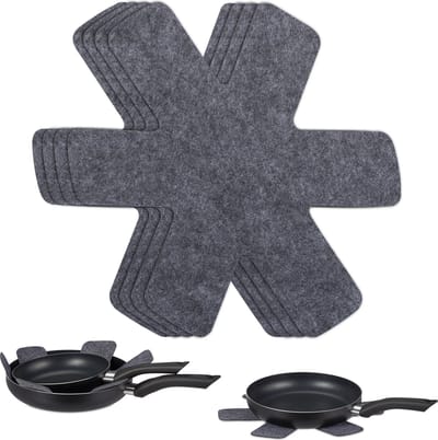 pannenbeschermers - set van 6 - 38 x 30 cm - pannenonderzetters - vilt