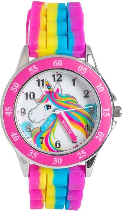 Disney Kinderhorloge Unicorn - Time Teacher - Horloge - Eenhoorn - Disney - Regenboogkleuren