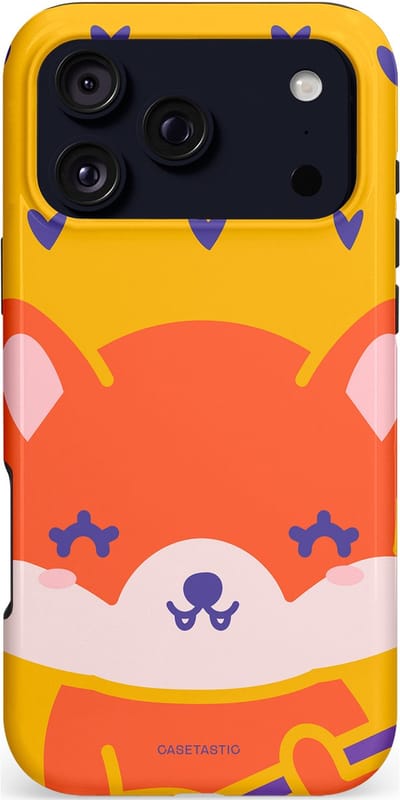 Casetastic hoesje geschikt voor Apple iPhone 17 Pro Max - MagSafe - Dubbellaagse bescherming - Vossen beat - Fashion Case - Geel Oranje Wit