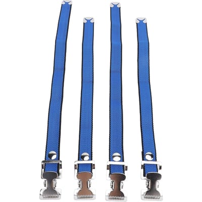4 Pièces Sangles d'échasses pour cloisons sèches Nylon flexible Boucle en alliage d'aluminium Réglable Kit de remplacement sangles de pied pour cloisons sèches bleu