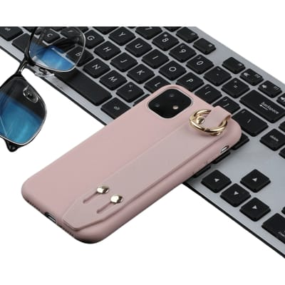 Comfycase iPhone 12 (Pro) Strap Holder Case Roze
