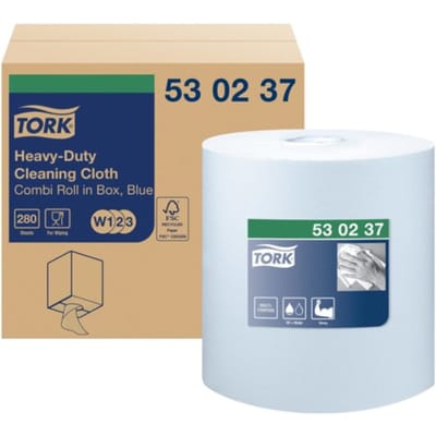 Tork 530237 280v Premium 530 werkdoek 106-1, blauw, 1-laags, 280vel, non-woven (530237)