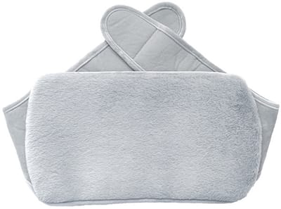 Warmwaterkruik met taillesteun - Lichtgrijze rubberen warmwaterkruik voor nek, rug, schouders, benen en kan ook gebruikt worden voor warmtetherapie op de taille en handen（1000ml）.