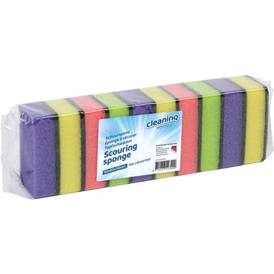 Schuurspons cleaninq assorti 90x60x30mm 10st