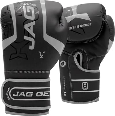 Jag Gears ALFA Bokshandschoenen - Boxing Gloves - Training - Vechtsporthandschoenen - Boksen - Zilver - Mat - 10 oz