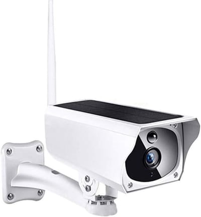 Beveiligingscamera Buiten - IP Camera - Huisbewaking - Opladen op Zonne-energie - 1080p HD - Wit