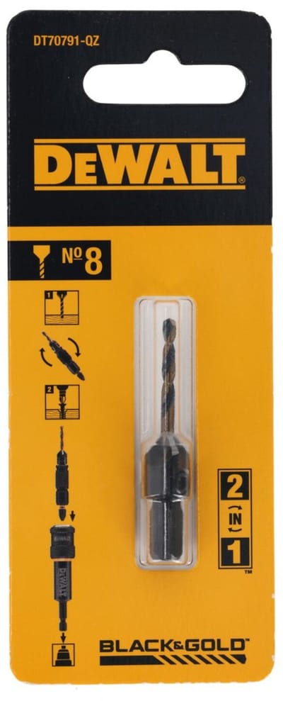 DeWALT DT70791 Reserve voorboor en verzinkboor voor FLIP & DRIVE Nr.8