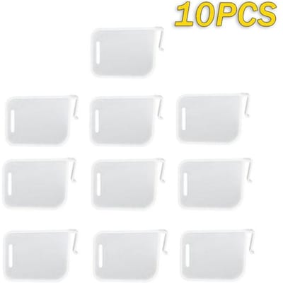 20 Stuks Koelkast Organizer Opberg Organisatie Divider Plastic Opberg Divider Multiplex Keuken Fles en Pot Rek Organizer white