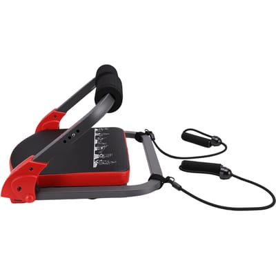 Machine Multifunctioneel Zitten-Omhoog Oefenapparaat met Fitnessband voor Buiktraining Home Gym black