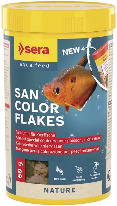 Sera San nature 250ml kleurvoeder vlokken zonder bewaarmiddelen
