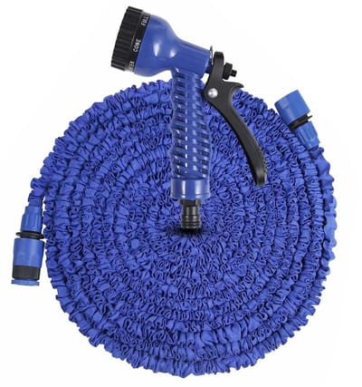 Oneay Uitrekbare Tuinslang 100 ft – Lichtgewicht Magische Waterslang met Snelkoppeling – Slijtvaste Stofbescherming – Flexibele Tuinslang voor Tuin en Besproeiing (Blauw)
