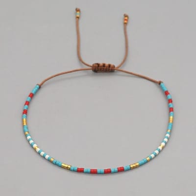 Boho kralen armbanden eenvoudige dunne armband Boheemse stijl handgeweven armband voor vrouwen sieraden gray