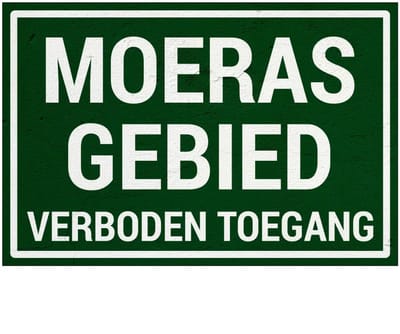 Moerasgebied verboden toegang bord | Sign Again materiaal | 30 x 20 cm