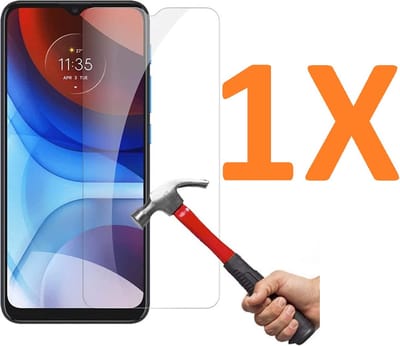 Screenprotector Glas - Tempered Glass Screen Protector Geschikt voor: Motorola Moto E7  - 1X