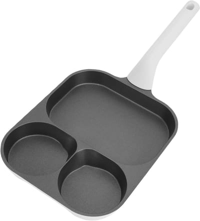 Ontbijtpan - Koekenpan - Ontbijt Maken - 3-in-1 Kom Ontwerp - Kantelopening 130° - Zwart