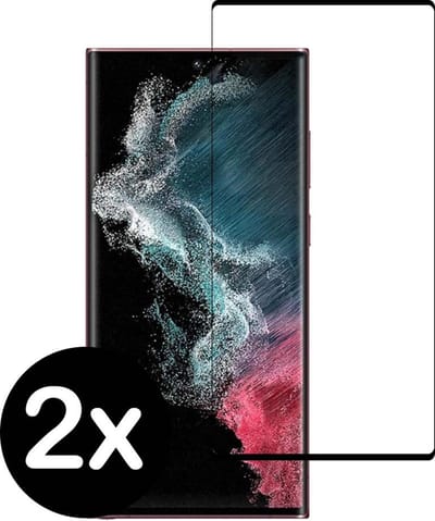 Smartphonica Screenprotector voor Samsung Galaxy S22 Ultra van glas - 2 stuks geschikt voor Samsung Galaxy S22 Ultra