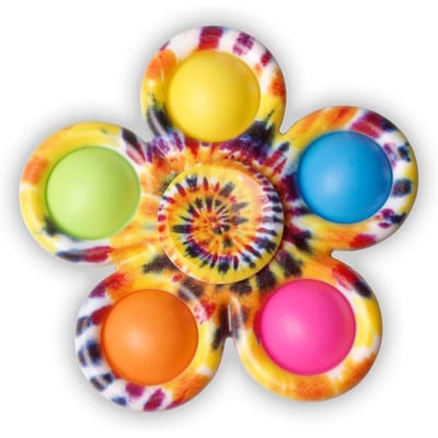 Fidget Spinner Sensorisch Pops Vinger Speelgoed Tie Dye Eenvoudig Druk Bubbel Hand Voor ADHD Autisme Angst Stressverlichting Cadeaus