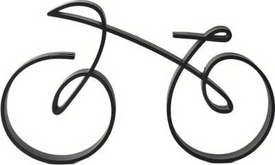 Minimalistische Geometrische Fiets Decoratie - Acryl Silhouet Sculptuur, Decoratief
