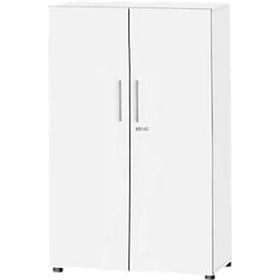 Schäfer Shop  Select Kast Start Off, 4 ordnerhoogten, afsluitbaar, B 800 x D 420 x H 1470 mm, hout, wit/wit