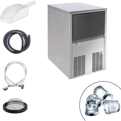 GGM Gastro Eiswürfelbereiter - Zylinder - 41 kg/24 h Zilver / Zwart