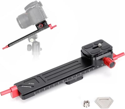 Macro Focus Rail voor Close-Up Fotografie - Nauwkeurige Focusrail met 1/4" Schroef en Snelle Ontgrendelplaat voor DSLR Camera en Camcorder, Arca-Swiss Compatibel