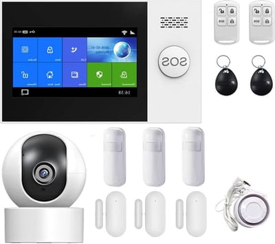 Alarmsysteem Kit - Beveiligingssysteem Thuis - Huis Beveiligen - App Bediening - 4.3 Inch Scherm - Zwart