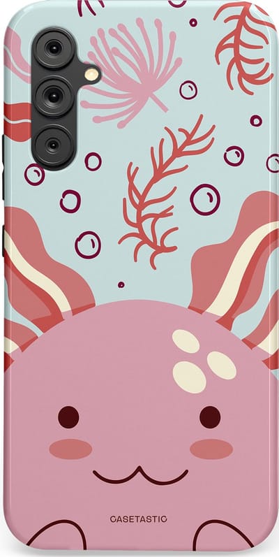 Casetastic Hoesje Geschikt voor Samsung A34 (5G) - Stijlvolle Beschermende Duo-layer Case - Axolotl knuffels