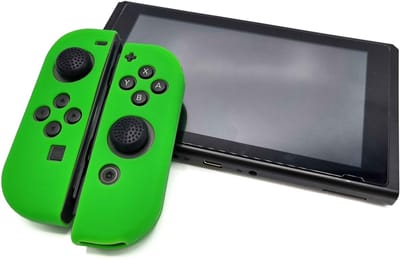 Gadgetpoint - Hoesjes & Skins voor Nintendo Switch 1 - Performance Gaming Case - Soft Grip Covers - Anti-Slip Joy-Con Controller Accessoires - Groen