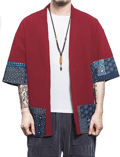 Heren Zomer Kimono Jas Katoen Linnen Losse Oversized Cardigan