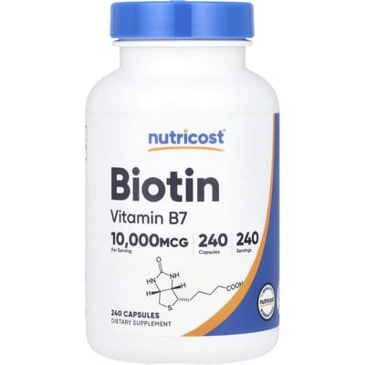 Nutricost, Biotine, 10.000 mcg, 240 capsules
