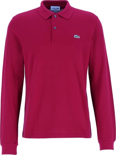 Lacoste Classic Fit polo lange mouw - bordeaux rood