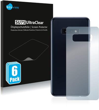 Savvies - Screenprotector voor Samsung Galaxy S10e (Achterkant) - Folie Beschermfolie transparant 6 Stuks
