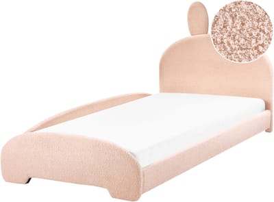PERROS - Kinderbed - Beige - 90 x 200 cm - Bouclé