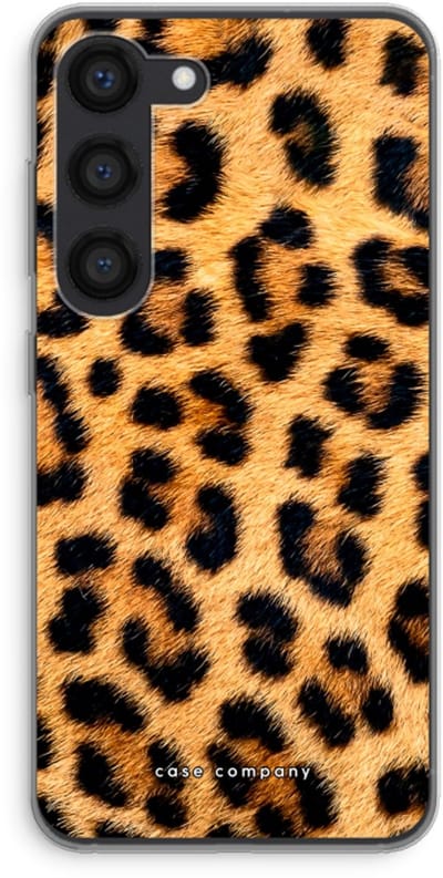 Case Company® - Hoesje geschikt voor Samsung Galaxy S23 hoesje - Luipaard - Soft Cover Telefoonhoesje - Bescherming aan alle Kanten en Schermrand