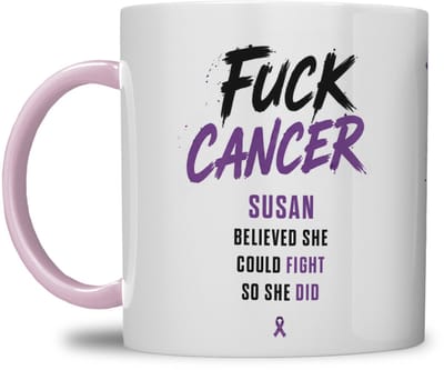 MOK | FUCK CANCER | PAARS BOOM DESIGN | GEPERSONALISEERD MET NAAM | ROZE