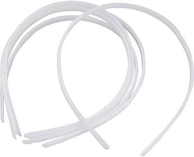 Creativ Company Plastic Haarbanden Wit 8 mm 20 stuks
