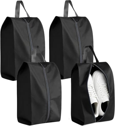 Waterdichte Opbergzakken voor Schoenen - Draagbare Organizers voor Reizen, Gym en Sport, Ideaal voor Koffers en Kasten, Zwart, Schoenentas