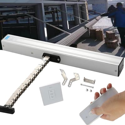 Elektrische Raamopener - Automatische Closer - Ventilatie Verbeteren - Draadloze Afstandsbediening - 300-1000mm Slag - Zilver