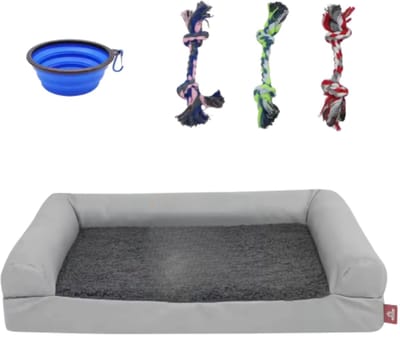 Hondenbench - 76cm - Hondenbed - Hondensofa - Hondenzetel - Wasbaar - Ook voor katten - Lichtgrijs