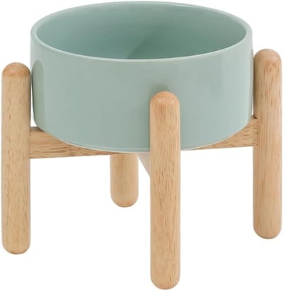 Keramische Hondenbak - Voerbak Hond - Comfortabel Eten - Verhoogd Design - 155 cm - Lichtgroen