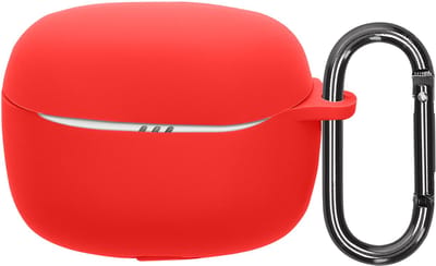 kwmobile cover voor oordopjes case - geschikt voor JBL Tune Beam 2 - Trendy beschermhoes draadloze oordopjes in rood