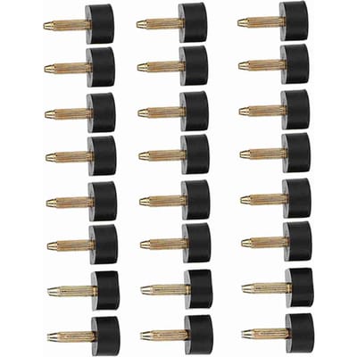 24 stuks Vervangingstips Hoge Hakken Antislip Schoenen Reparatie Hakpennen Beschermer (13 * 13mm) 13x13mm black