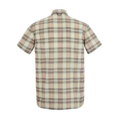 Regatta Heren Geruit Insectenwerend Reisshirt met Korte Mouwen (Steen Wit)