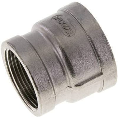 1 1/2'' NPT x 1 1/4'' NPT RVS Ronde Sok 16 Bar