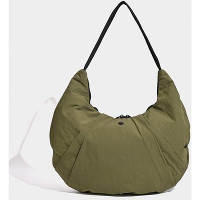 Sac de Yoga Horn en Nylon Polyvalent, Sac de Fitness, Sac Léger de Grande Capacité, Sac Dumpling, Sac Tendance en Forme de Croissant brown