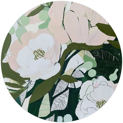 Glasschilderij Bloemen in bloei - Ø 70 - Glas - REINDERS