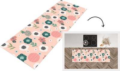 Keukenloper - Loper keuken - Patronen - Bloemen - Planten - 150x50 cm - Keukenloper vinyl