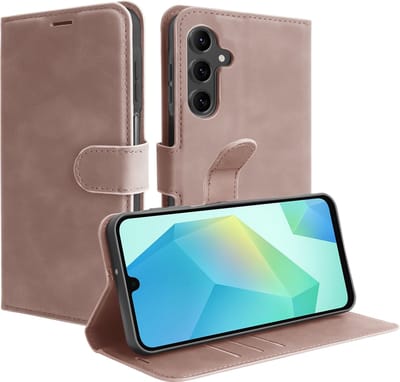 Cazy hoesje geschikt voor Samsung Galaxy A16 Hoesje met Pasjeshouder - Premium Bookcase - Roze