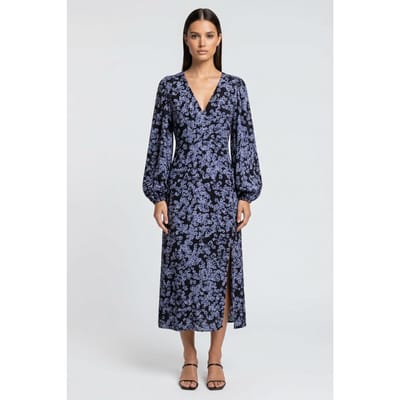 & Other Stories Wes Dress Blue Maat: 32 | Midi Jurken Outlet | Dames | Blauw